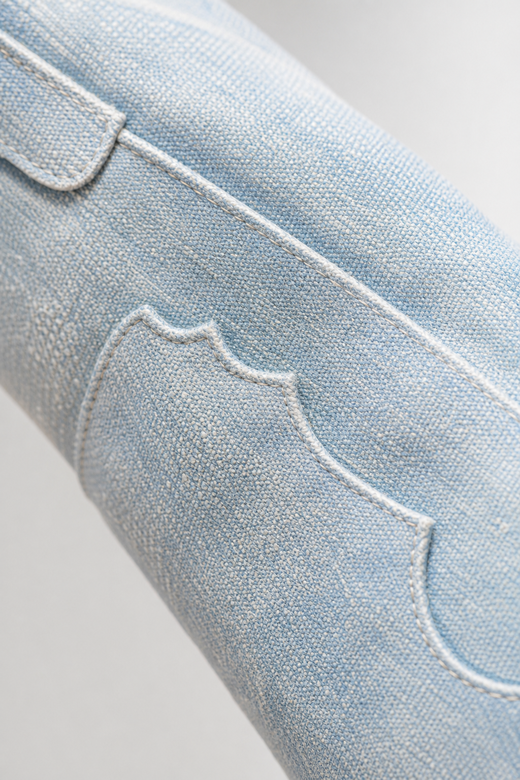 Bottes Santiags en Denim Bleu Clair Brodé à Talon 5cm – Image 6