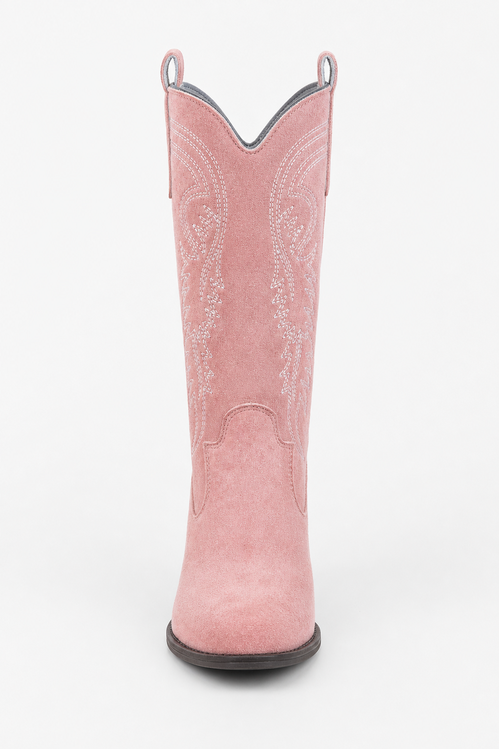 Bottes Santiags en Effet Daim Rose à Broderies – Image 4