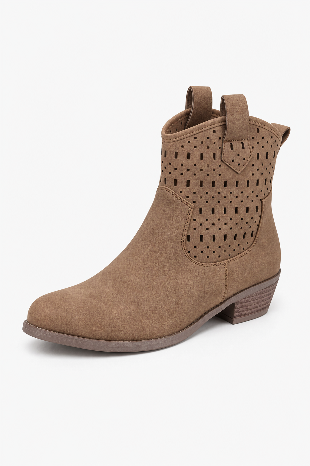 Bottines en Simili Daim Moka Perforées – Image 5