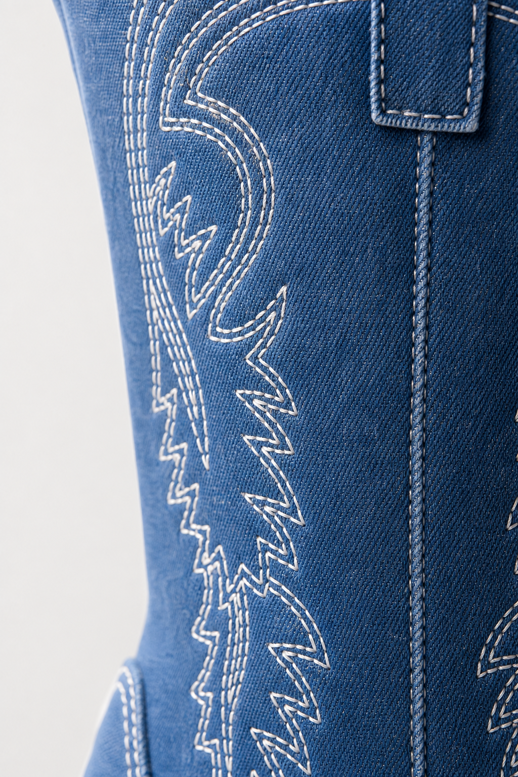 Bottines Country en Jean Bleu à Broderies Western – Image 6