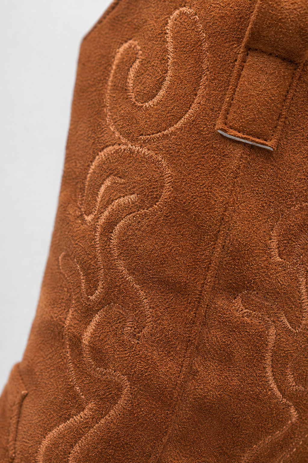 Bottes Santiags en Effet Daim Camel Brodées – Image 6