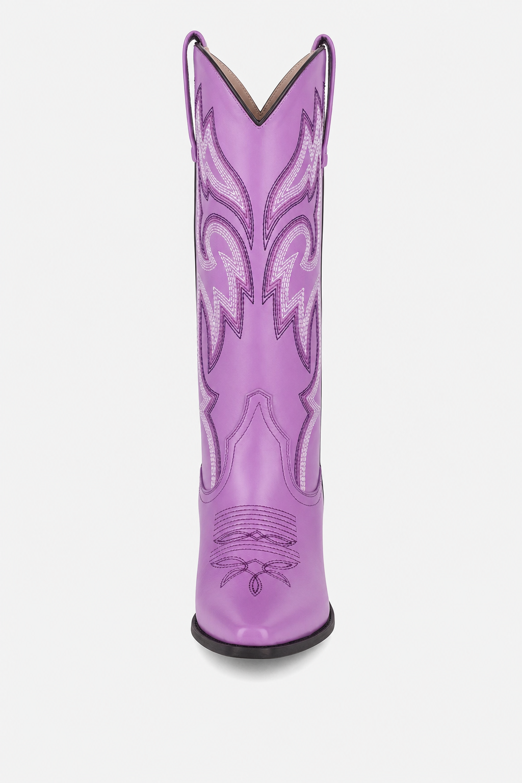 Bottes Santiags Lilas à Motifs Brodés – Image 4