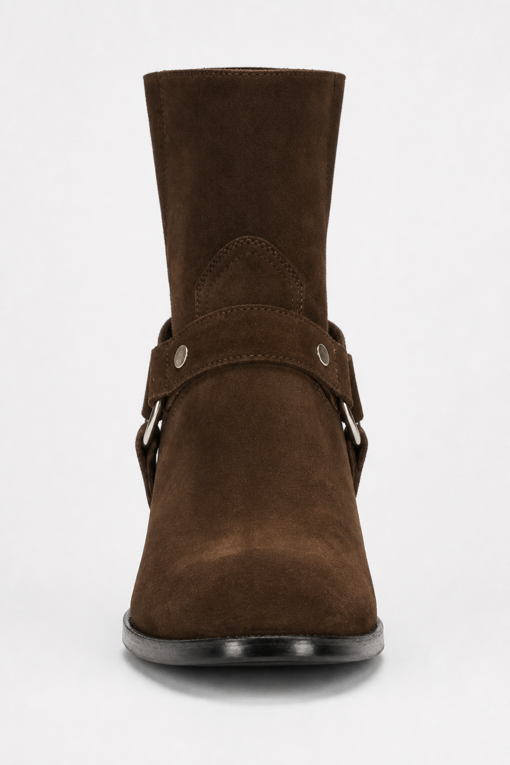 Bottines en Daim Marron à Sangle et Anneau – Image 4