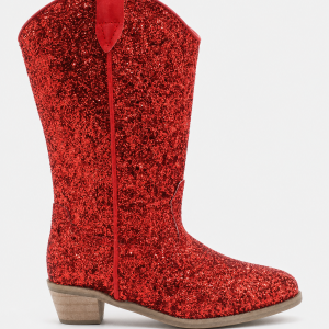 Bottes Santiags pour Enfant en Paillettes Rouges