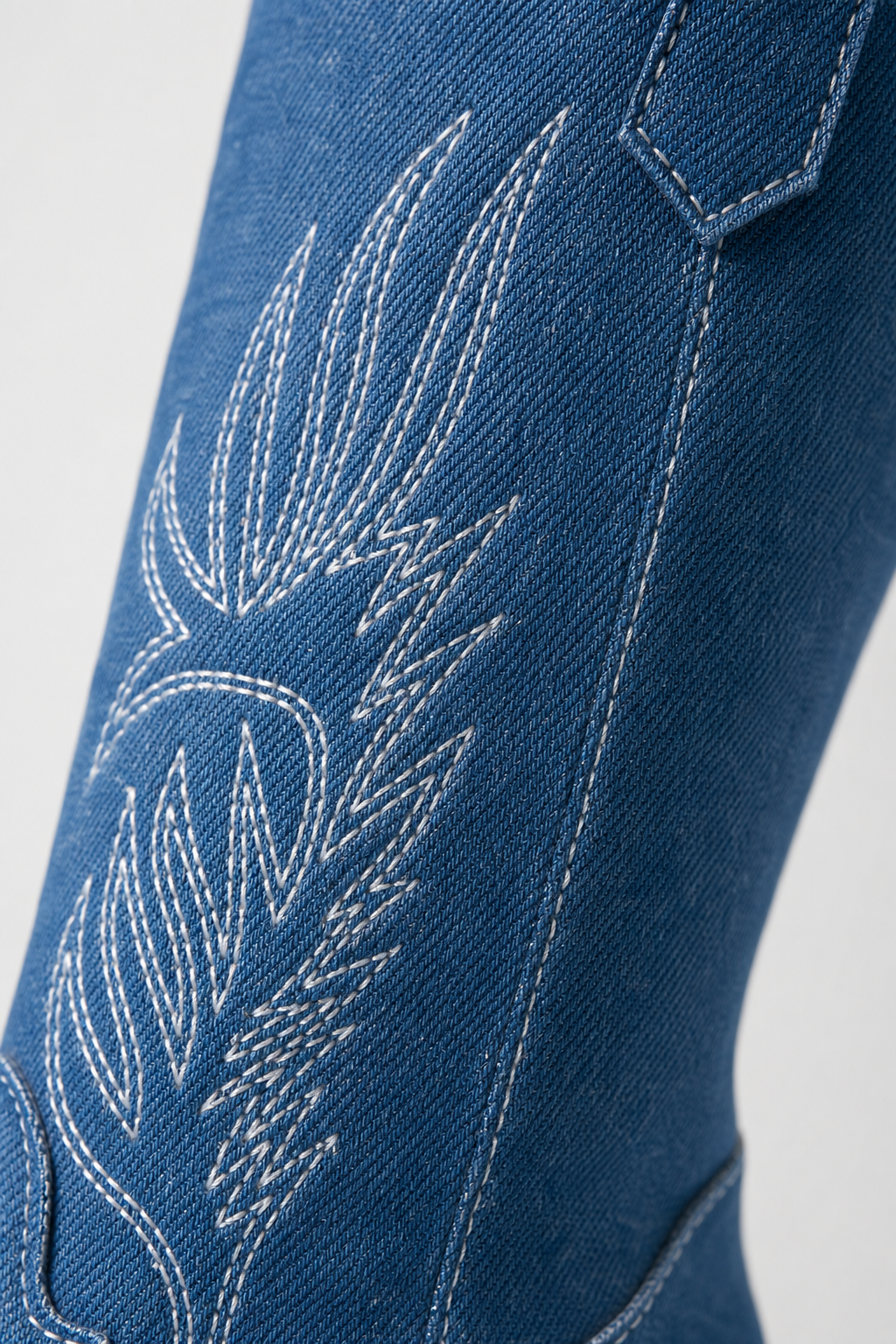 Bottes de Cowboy en Jean Bleu à Broderies Western – Image 6