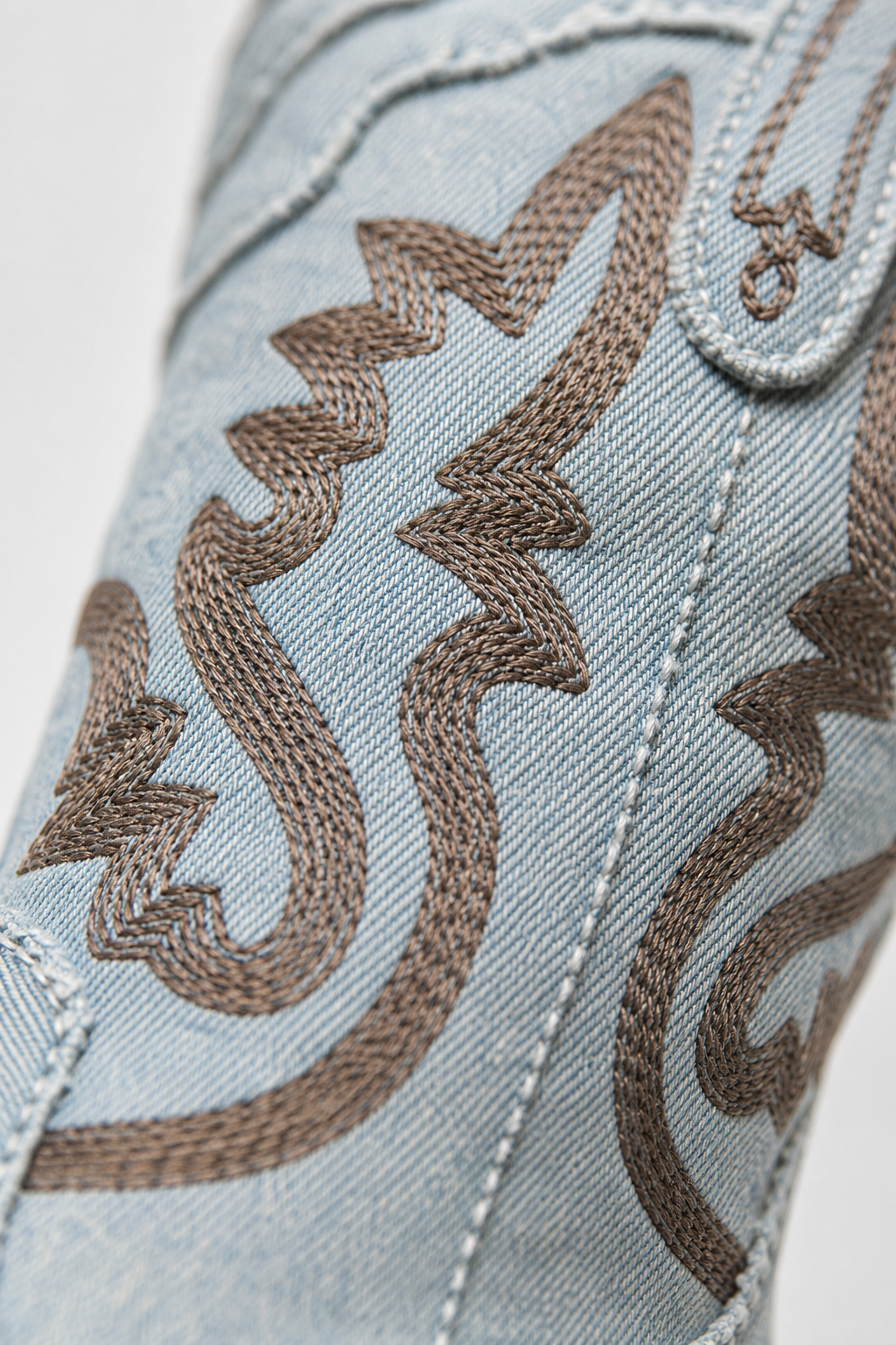 Bottes Santiags en Jean Clair à Broderies Western – Image 6