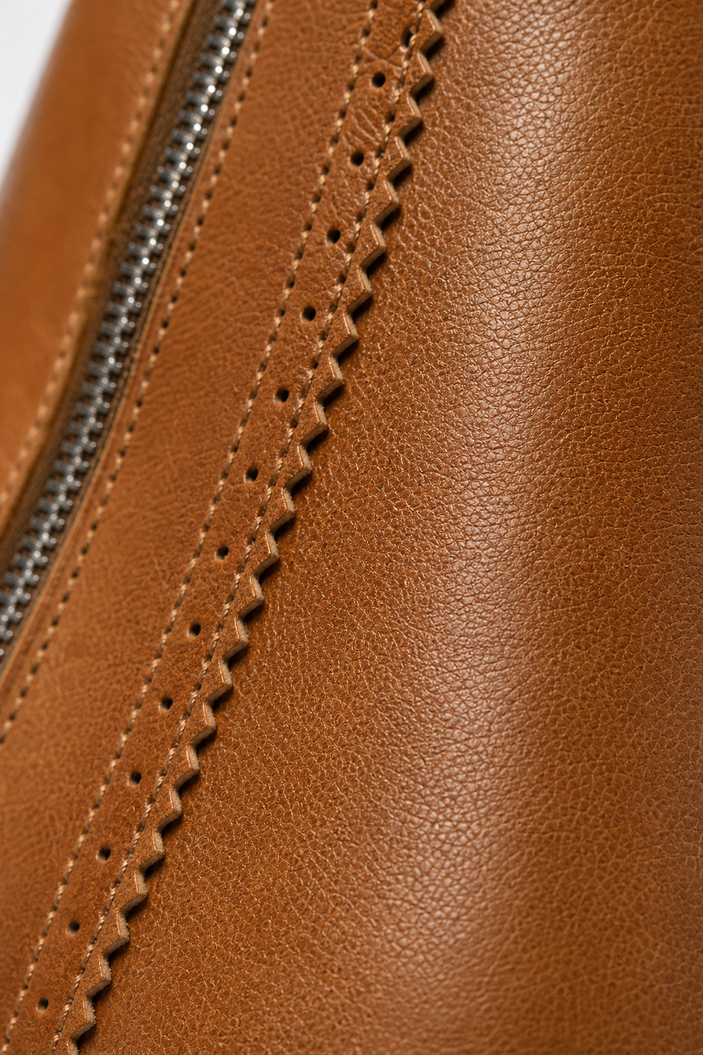 Bottines Camel à Talon Bloc avec Bordure Festonnée – Image 6
