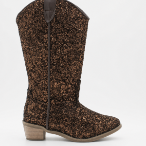 Bottes Santiags pour Enfant Pailletées Marron