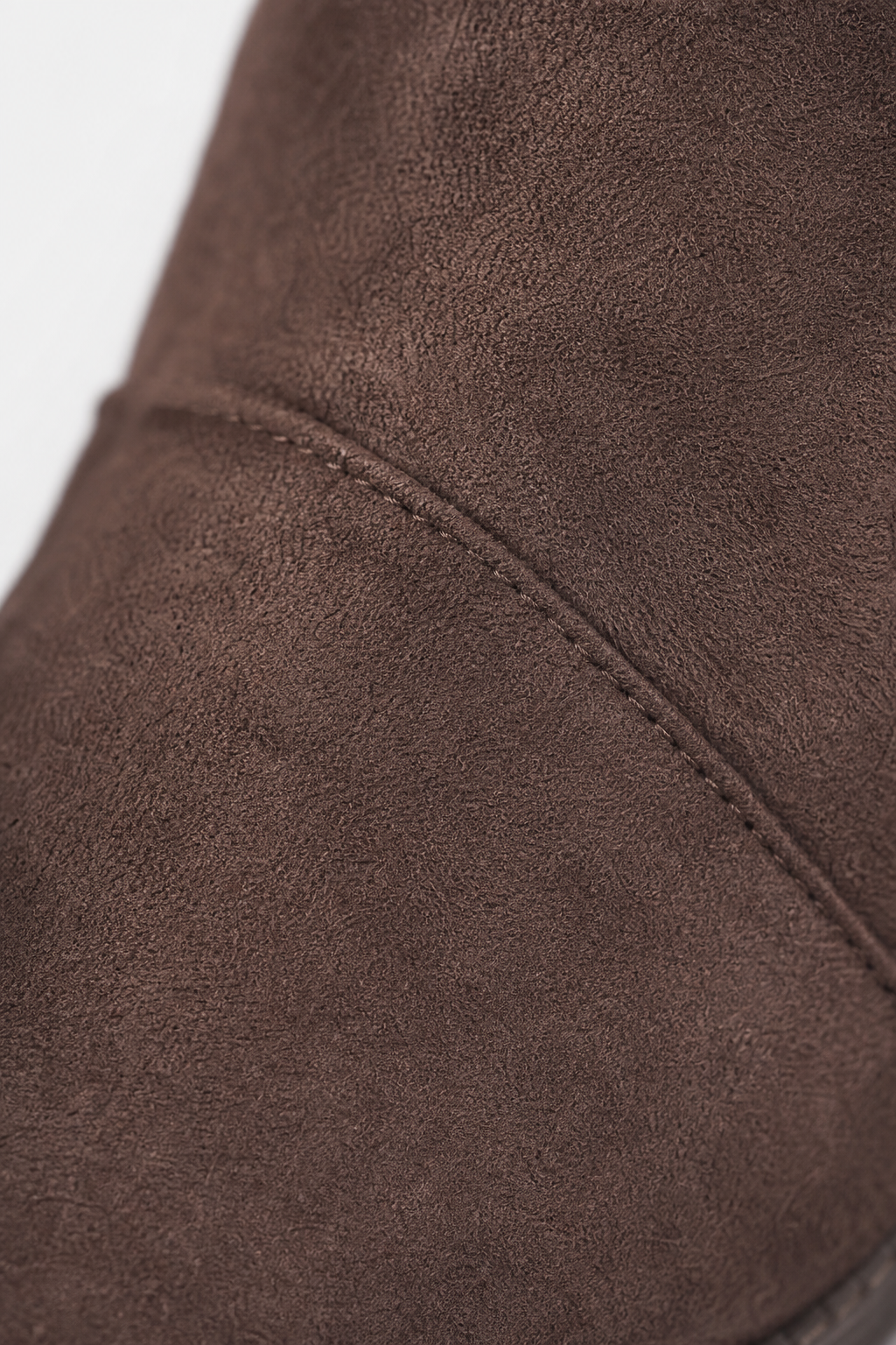 Bottes en Effet Daim Marron Froissées à Talon Bloc – Image 6