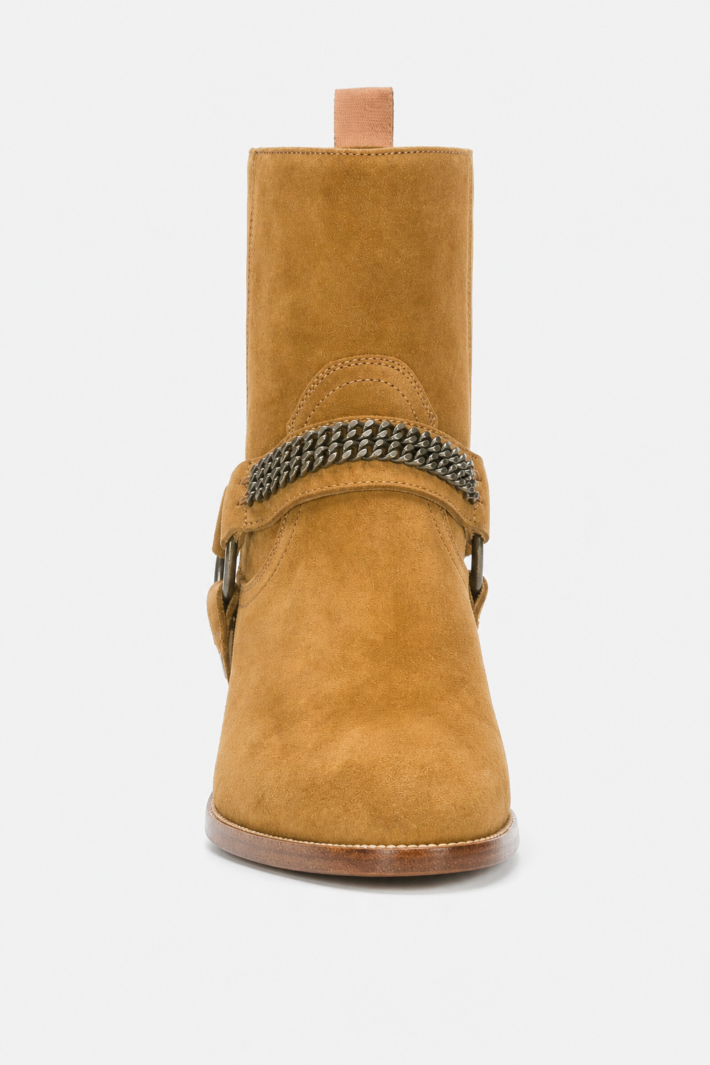 Bottine en Daim Camel à Harnais et Chaîne – Image 4