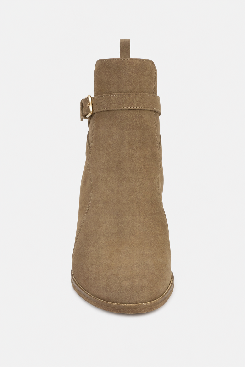 Bottine en Daim Taupe à Bride Bouclée – Image 4