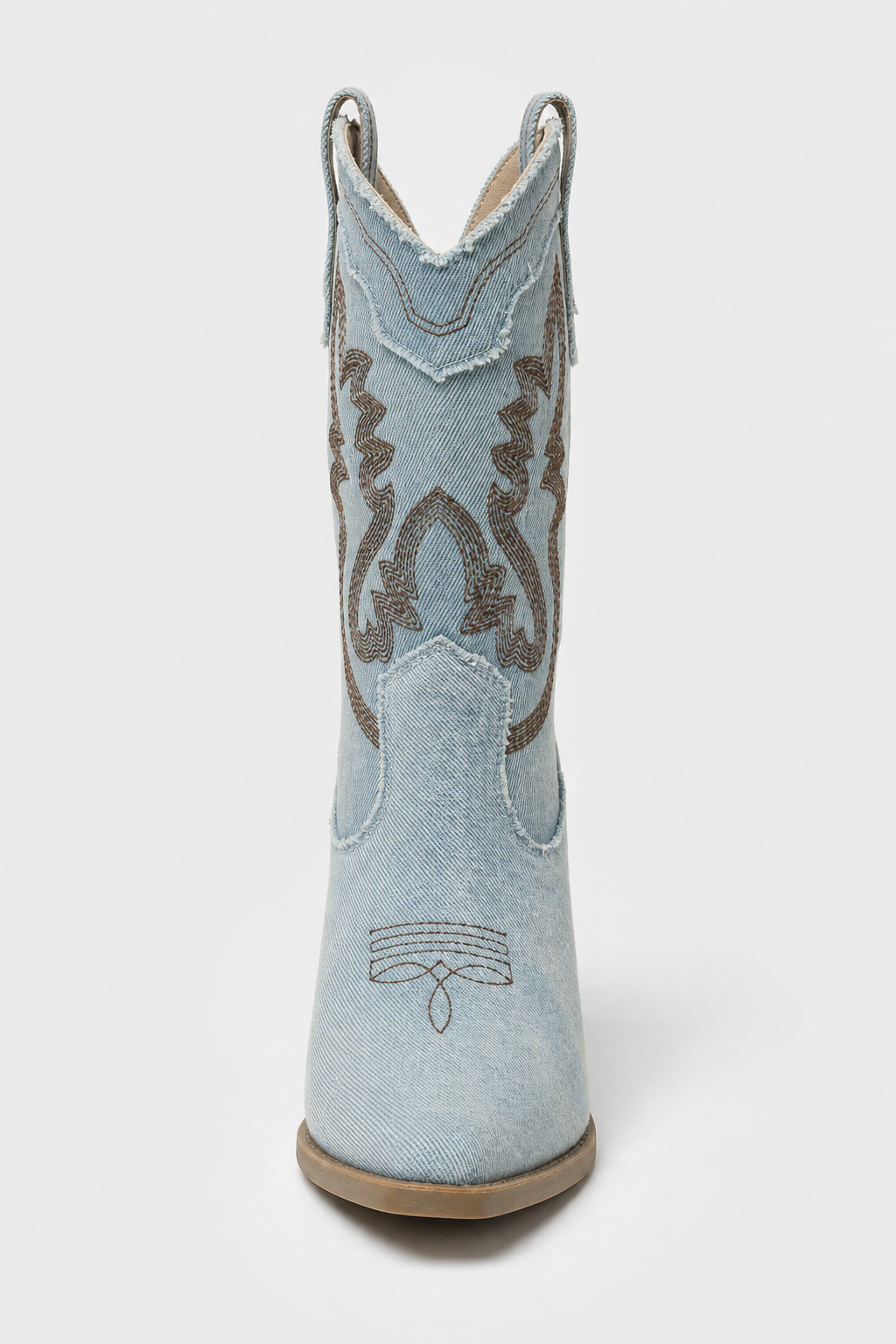 Bottes Santiags en Jean Clair à Broderies Western – Image 4