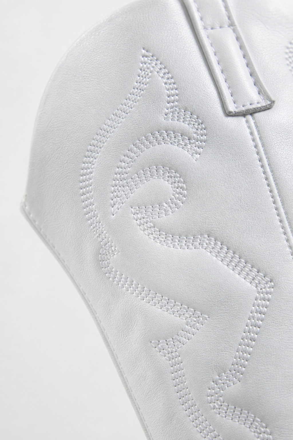 Bottes Santiags Blanches Mi-Mollet Brodées – Image 6