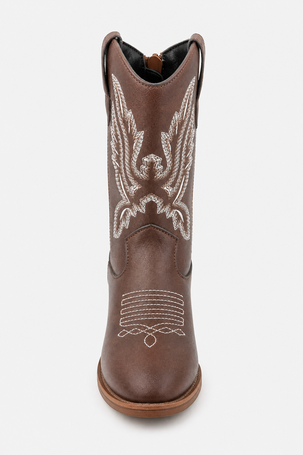 Bottes Santiags pour Enfant Marron à Broderies Western – Image 4