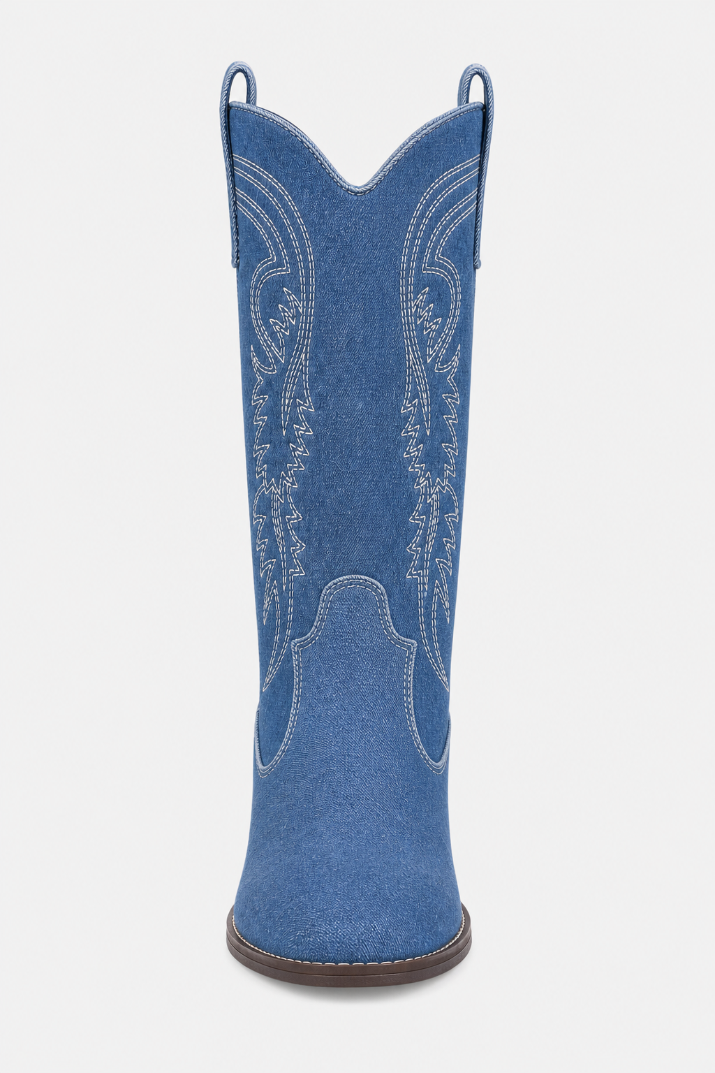 Bottines Country en Jean Bleu à Broderies Western – Image 4