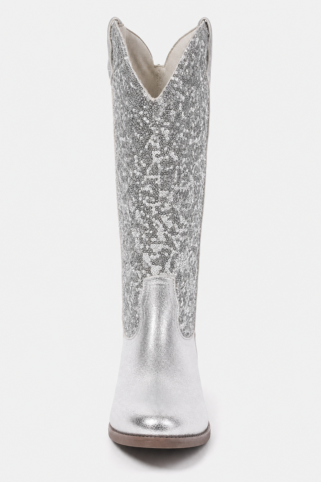 Bottes Santiags Hautes Pailletées Argentées – Image 4