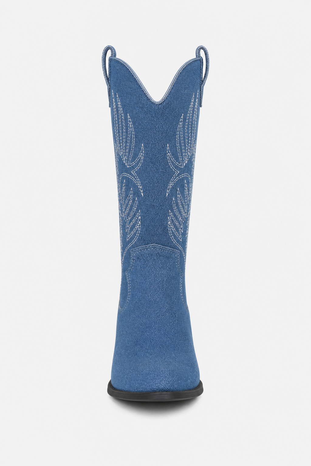Bottes de Cowboy en Jean Bleu à Broderies Western – Image 4