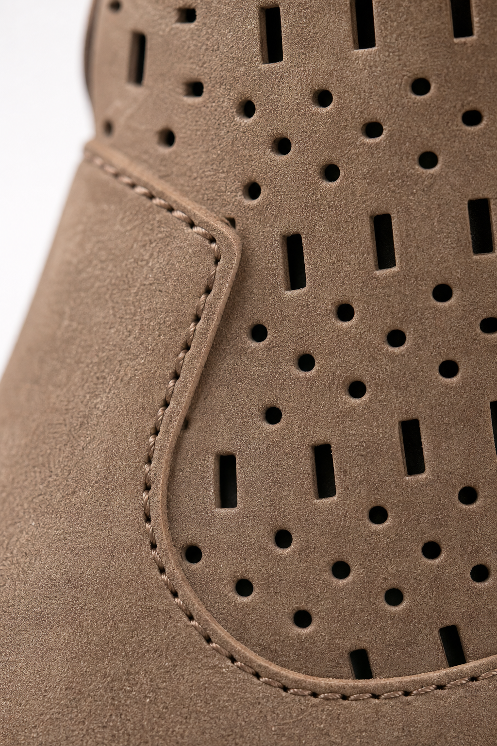 Bottines en Simili Daim Moka Perforées – Image 6