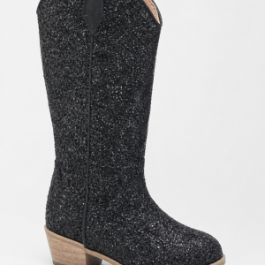 Bottes Santiags pour Enfant Noires Scintillantes