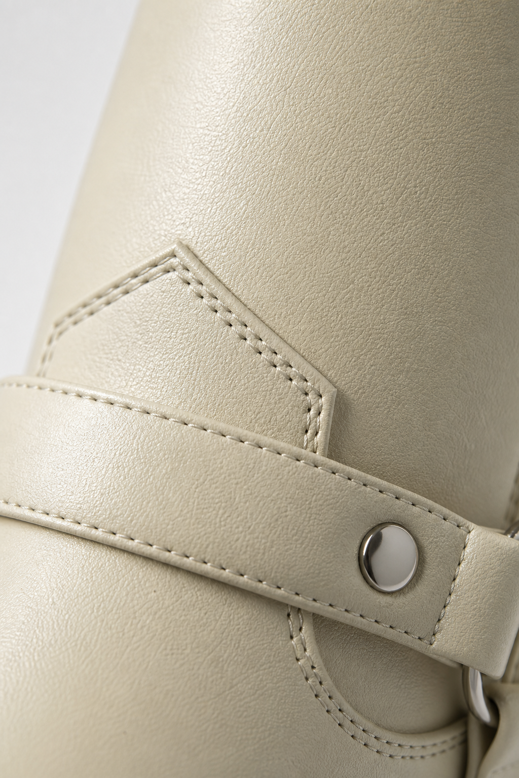Bottines Santiags Crème à Brides et Bout Pointu – Image 6