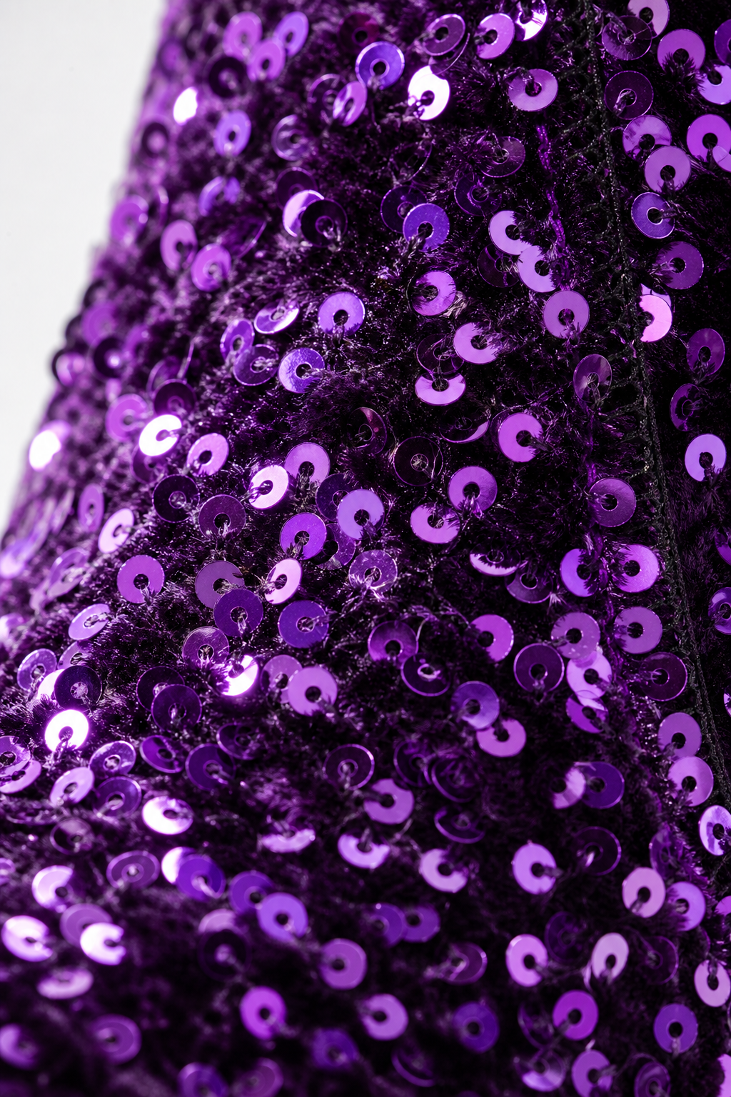 Bottes Santiags Mi-Mollet à Paillettes Violettes – Image 6