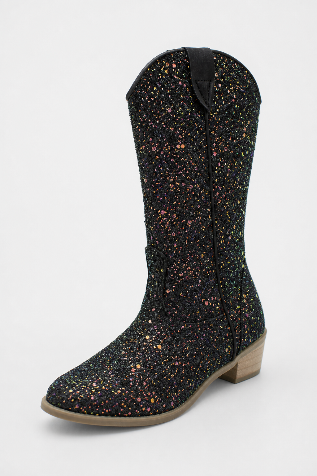 Bottes Santiags pour Enfant Noires à Paillettes Multicolore – Image 5