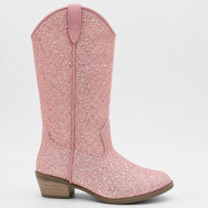 Bottes Santiags Enfant Roses Pailletées