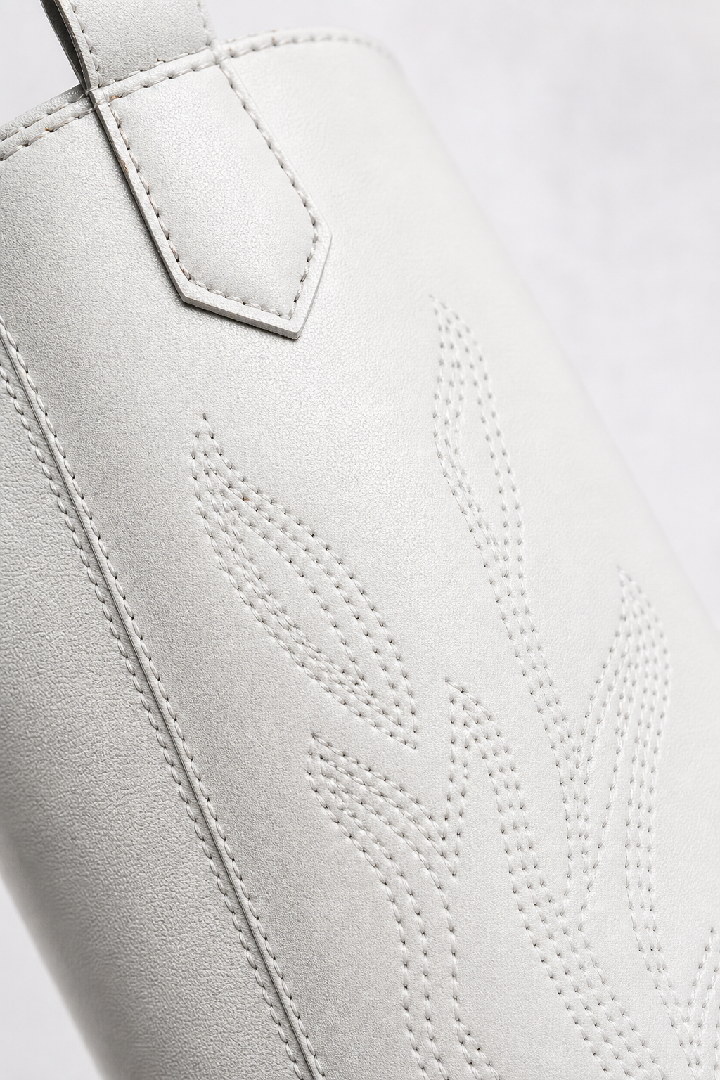 Bottes de Cowboy Blanches Mi-Mollet à Motifs Brodés – Image 6