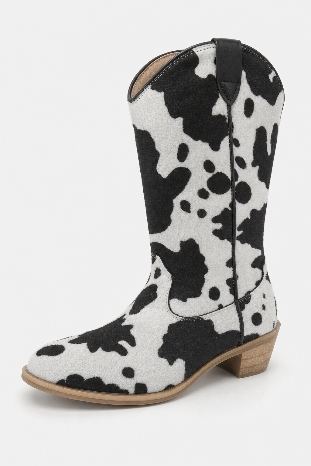 Bottes Santiags pour Enfant à Motif Vache Noir et Blanc – Image 5