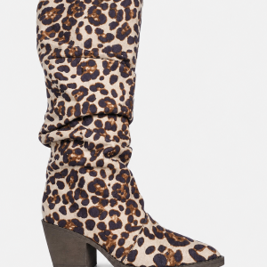 Bottes Santiags Fronsées Léopard