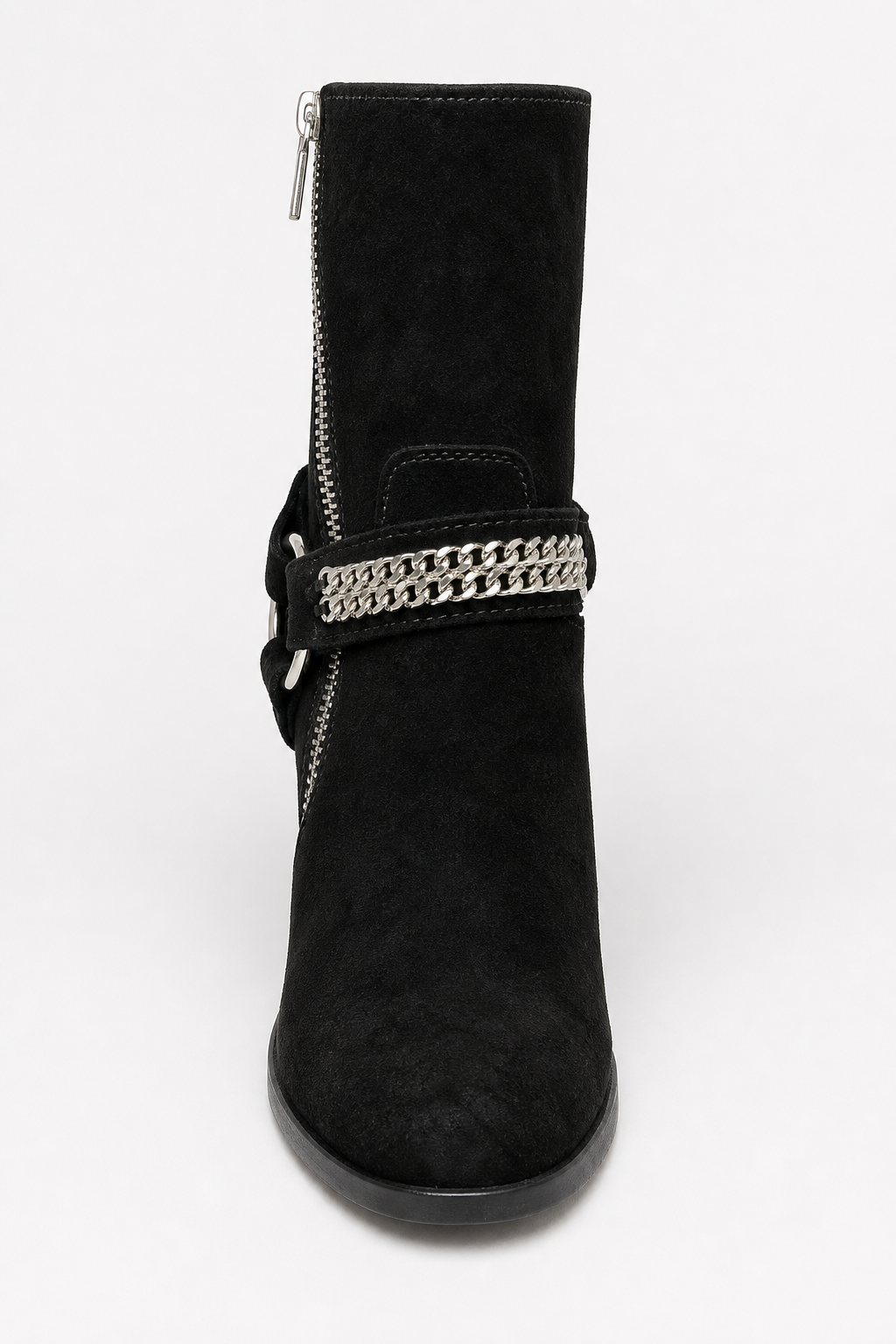 Bottines en Daim Noir à Chaîne et Harnais – Image 4
