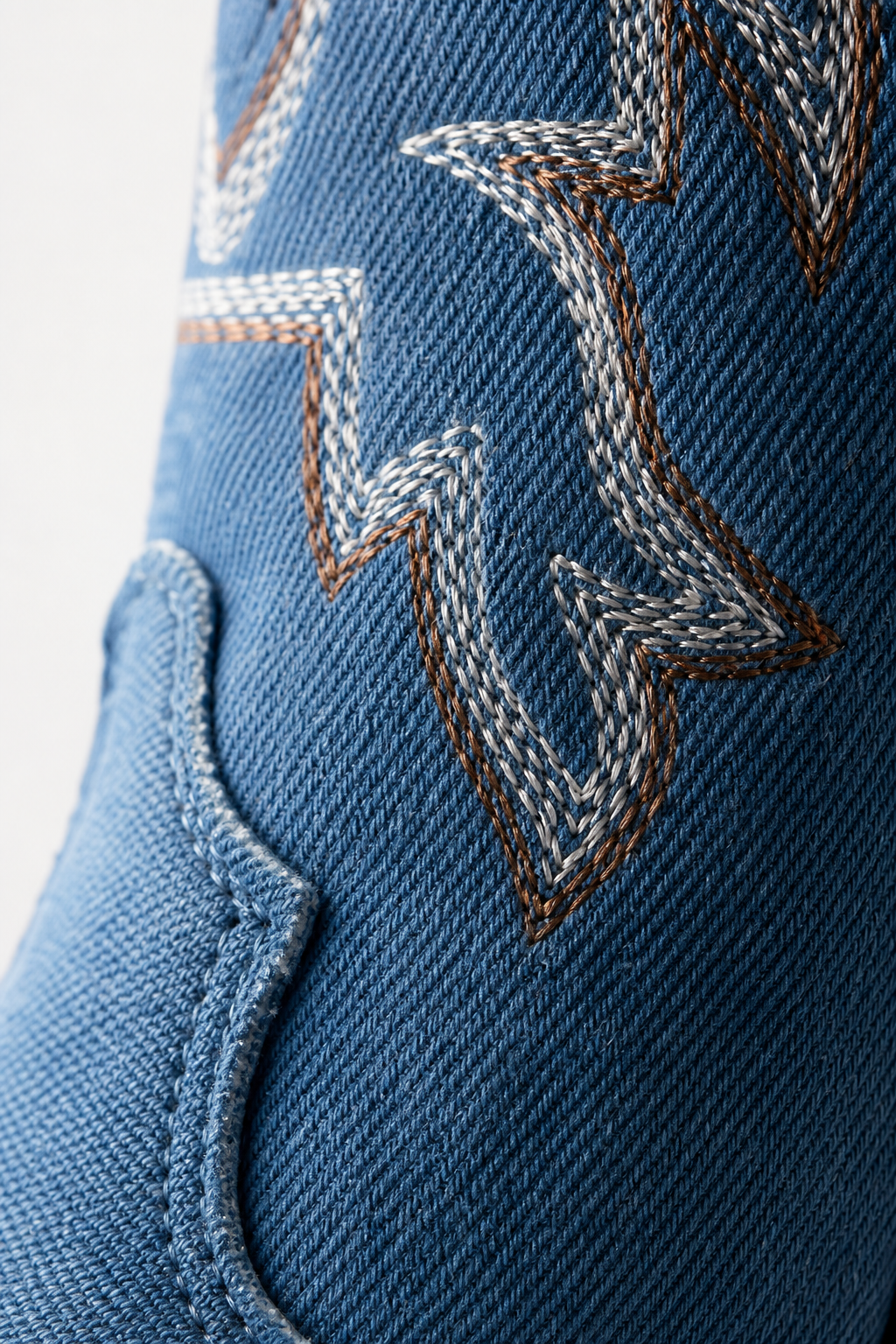 Bottes Santiags en Jean Bleu à Broderies Western – Image 6