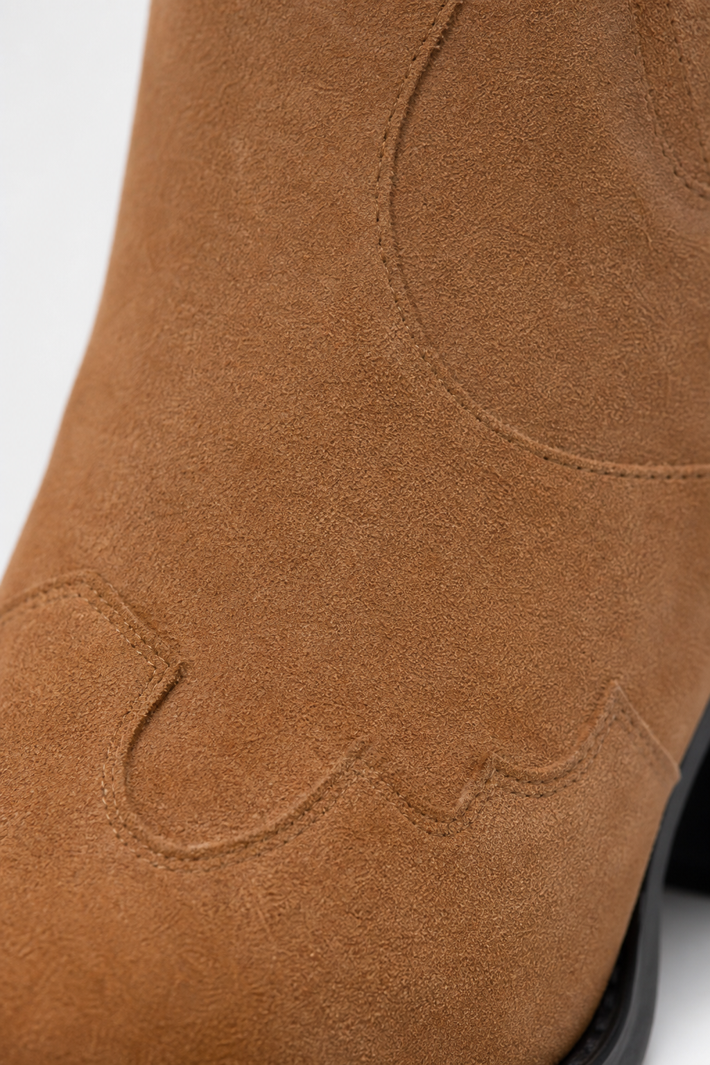 Bottines Santiag en Daim Fauve à Bout Pointu Ombré – Image 6