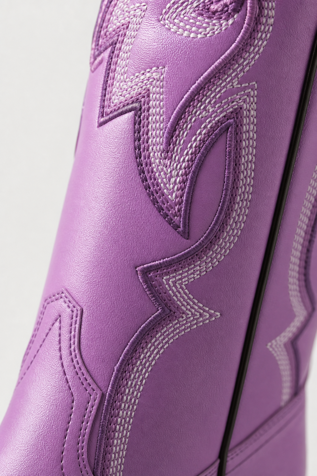 Bottes Santiags Lilas à Motifs Brodés – Image 6