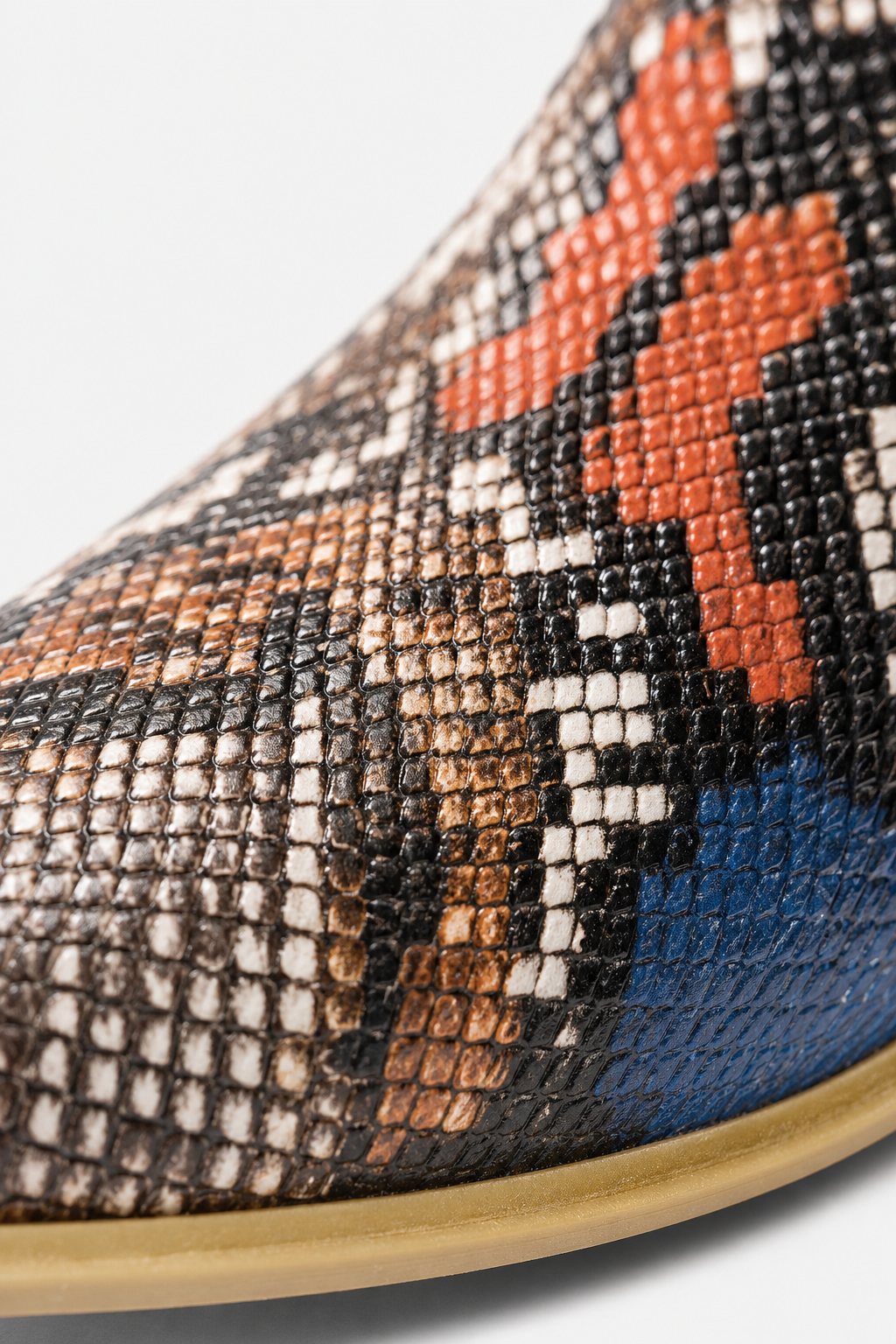 Bottes Santiags en Jean Froissé à Motif Serpent – Image 6