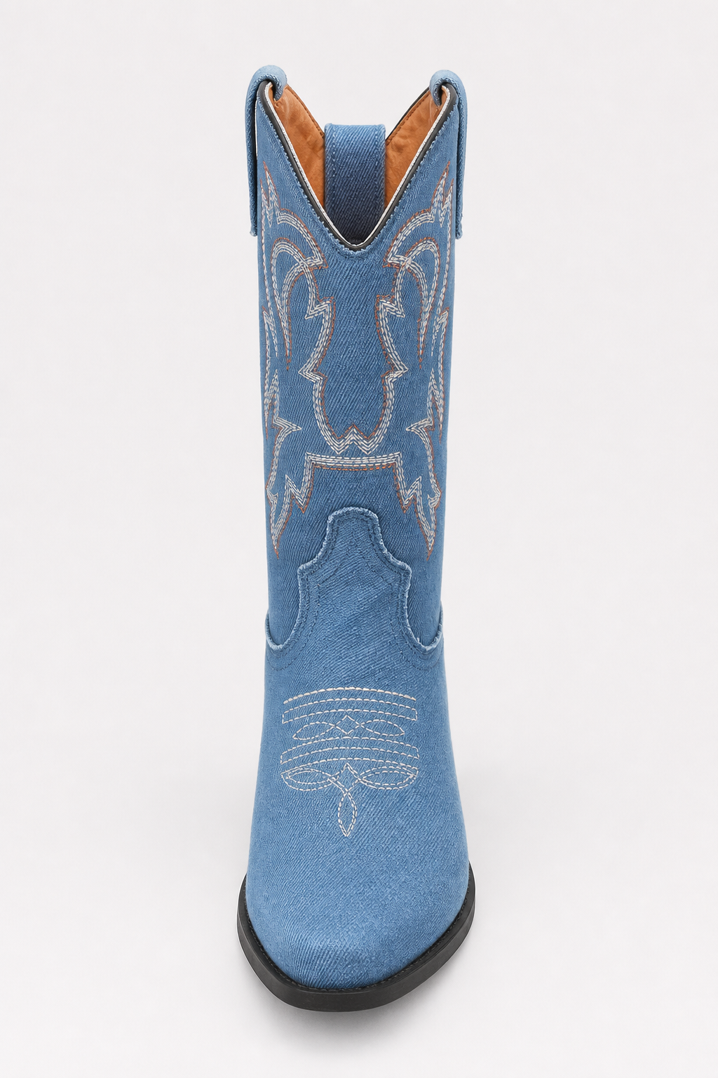 Bottes Santiags en Jean Bleu à Broderies Western – Image 4