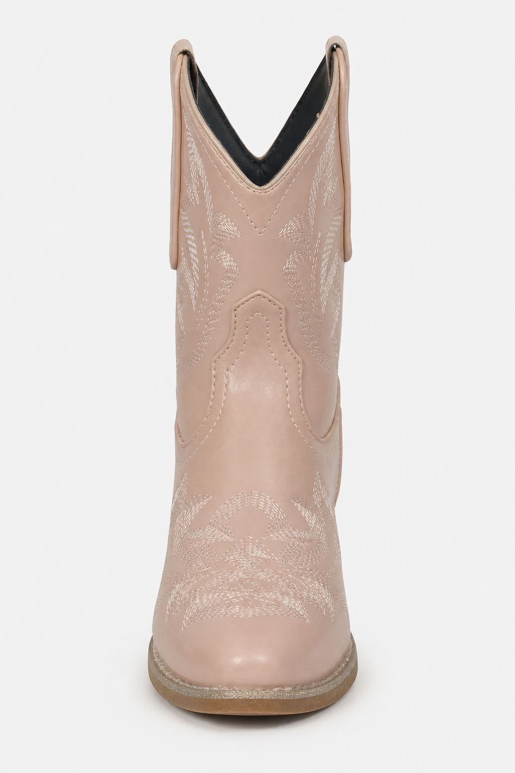 Bottes Santiags Rose Poudré à Broderies Western – Image 4