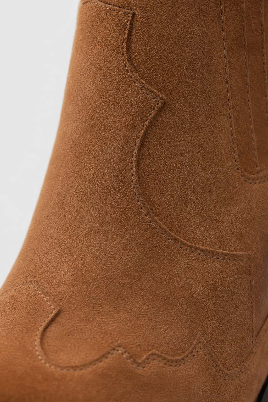 Bottines Santiags Basses en Daim Camel Patiné – Image 6
