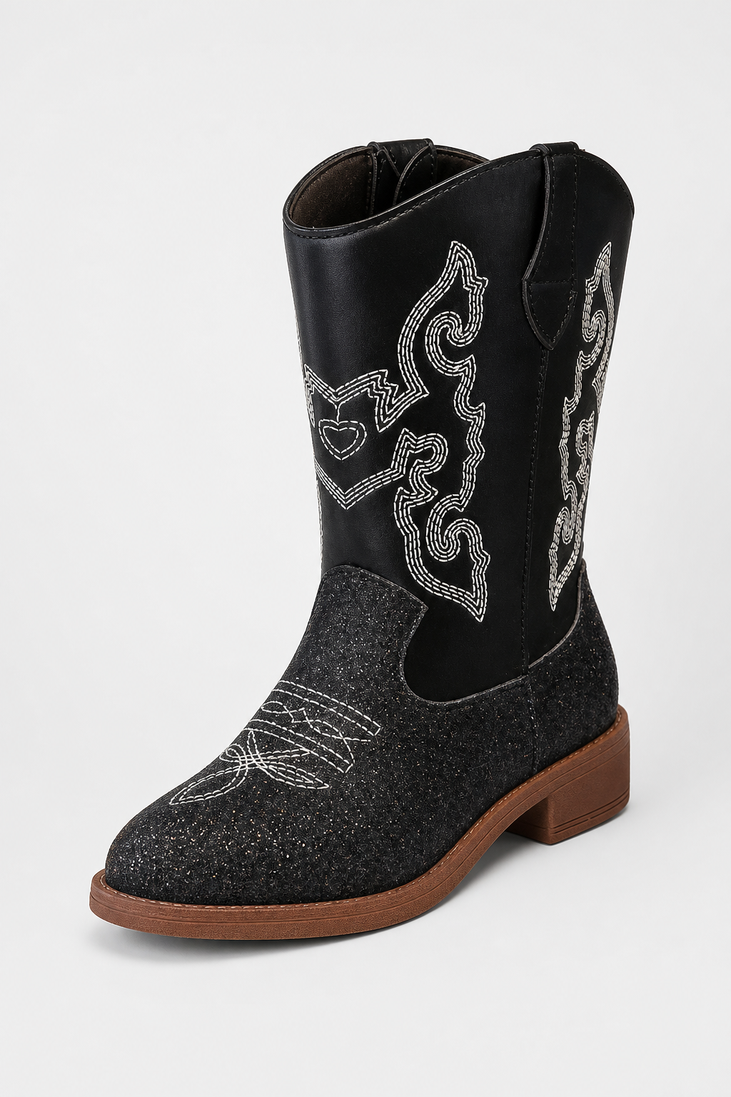 Bottes Santiags pour Enfant Noires Pailletées Brodées – Image 5