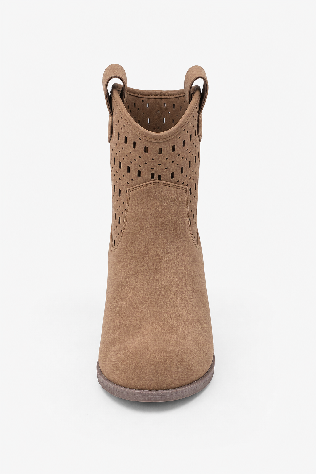 Bottines en Simili Daim Moka Perforées – Image 4