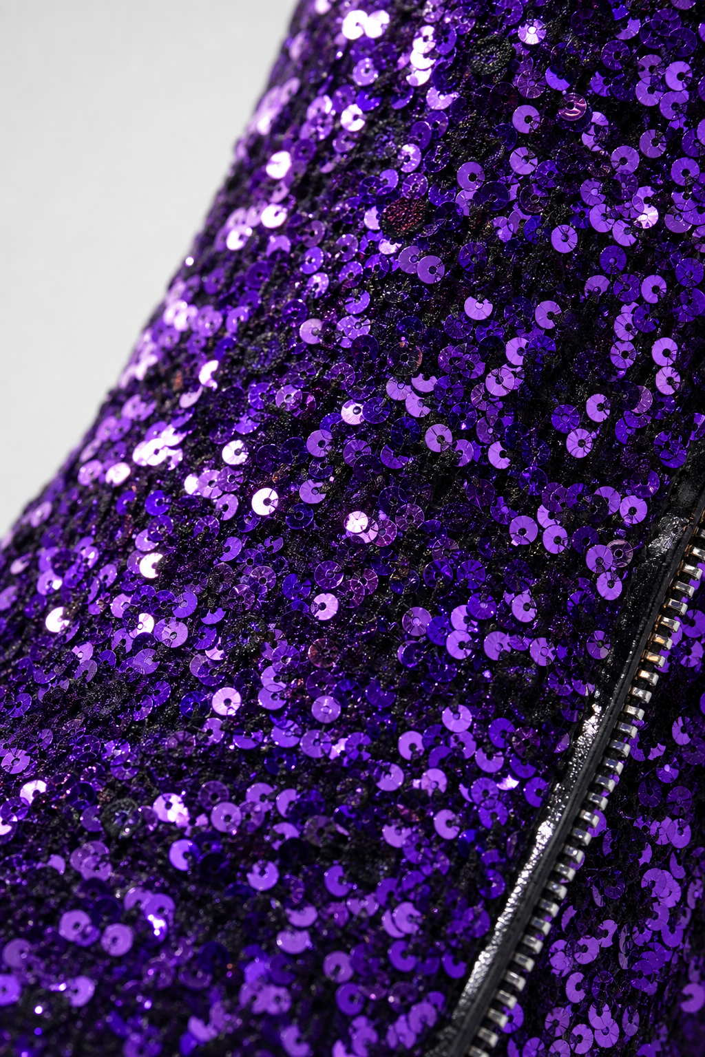 Santiags à Paillettes Violettes avec Boucles et Zips – Image 6